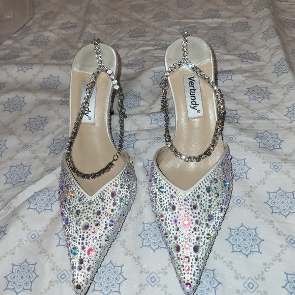 Vertundy Women's High Heel Stiletto Pumps Closed Pointed Toe Ankle Strap Fashion - Picture 10 of 13